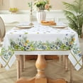 thumbnail image 4 of Spring Summer Tablecloth 60×84 inch, Waterproof Olive Leaf Table Cloth Washable, Stain Resistant Cloth Table Cover for Party Picnic Dinner Decor (Olive), 4 of 6