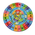 thumbnail image 1 of KC Cubs Playtime Collection ABC Alphabet, Seasons, Months and Days of The Week Educational Learning & Game Round Circle Area Rug Carpet for Kids and Children Bedrooms and Playroom, 1 of 5