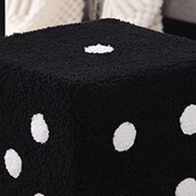 Cube Design Foot Stool - 29x29x25 Cm, Soft Fleece Upholstery, Solid Wood Frame, For Living Room Or Bedroom