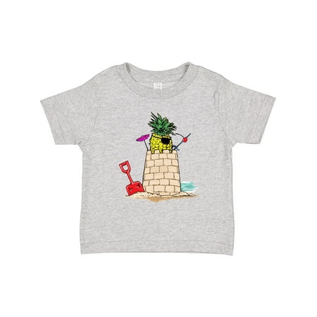 

Inktastic Pirate Summer Pineapple Defending His Sandcastle Gift Toddler Boy or Toddler Girl T-Shirt
