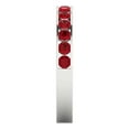thumbnail image 4 of 0.39 ctw Wedding Band for Women - 18K White Gold Simulated Ruby Stackable Eternity Ring, 4 of 6