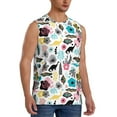 thumbnail image 2 of Balery Dinosaur Men's Sleeveless Muscle Shirts Workout Tank Top, Moisture Wicking, Odor Protection-XX-Large, 2 of 8