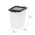 thumbnail image 2 of Recipiente hermético para almacenar alimentos IRIS USA, 4,7 L, paquete de 2 unidades, transparente/negro, 2 of 8