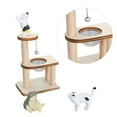 thumbnail image 3 of Marco de Escalada de Gatos de Casa Muñeca, Juego de Figuras de Gato Interactivas Portátiles para Estante para la Cama, 3 of 7