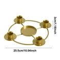 thumbnail image 3 of Christmas Advent Wreath Candle Holder with 5 Candle Capacity, Metal Advent Ring for Tapered Candles, Festival Table Centerpiece for Home, Party and Decorations, 3 of 5
