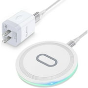 15W Wireless Charger Samsung S24 Ultra Charging Pad for Samsung Galaxy S24 S23 FE S22 Ultra S21 Note20 Z Flip/Fold 6 5 4,Google Pixel 9 8A 7A 8 7 6 Pro,Wireless Fast Charging Station with QC Adapter