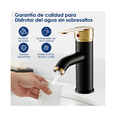 thumbnail image 3 of Grifo Mezclador De Encimera Para Baño De Acero Inoxidable Lab.G Negro, Dorado, 3 of 5