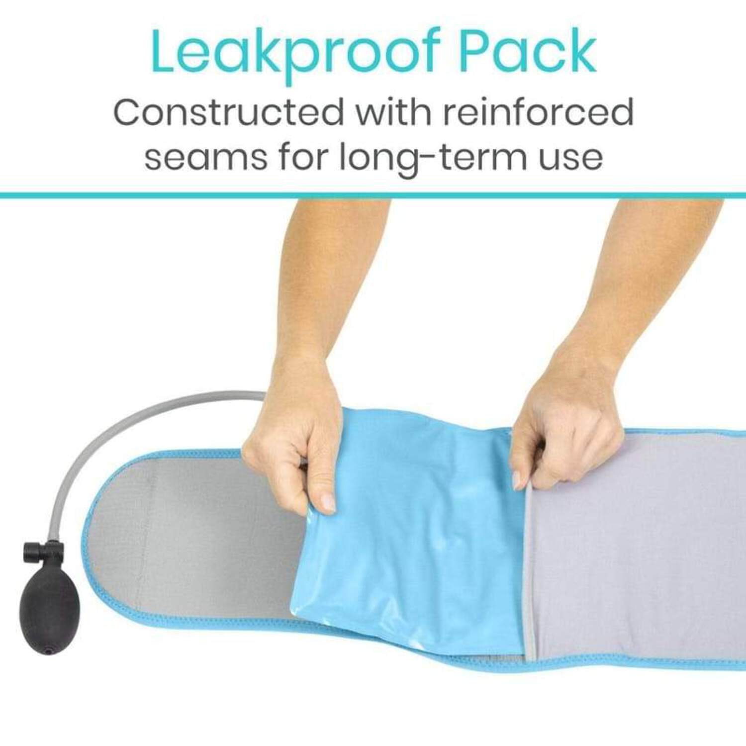 Arctic Flex Wearable Ice Pack Back Brace with Air Pump – Reusable Hot & Cold Gel Pack Belt for Lower Back Pain Relief, Sciatica, Injuries, and Compression Therapy for Men & Women