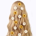 thumbnail image 4 of 20 PCS Daisy Hair Clips, Daisy Flower Hair Clips, Vintage Sun Flower with Hair Alligators Clips Hair Barrette for Women Wedding Hair Accessories for Brides, 4 of 7