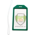 thumbnail image 7 of Bulk 50 Pack - Premium Rigid Airline Luggage Tag Holders with 6" Worm Loops - Heavy Duty Hard Plastic -Suitcase ID Tag Identifiers with Business Card Insert Window by Specialist ID (Green), 7 of 7