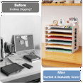 thumbnail image 5 of Gtouse 7-Tier Desk File Organizer, 11x17 Inches Large Size A3 Paper Organizer, Desk Organizer for Office Documents, Home, 5 of 9