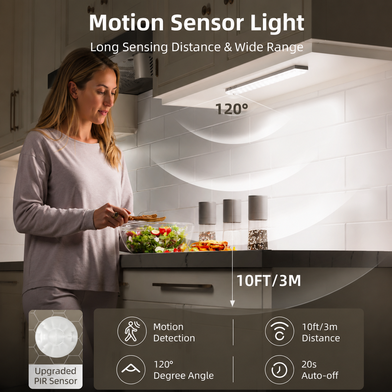 EZVALO 3-Pack Rechargeable Under Cabinet Lights with Remote photo 7
