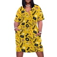 thumbnail image 2 of Vestido de fiesta con bolsillos sueltos y collage de mantequilla 2025, ropa femenina, vestido para mujer, vestido para mujer 2025, 2 of 7