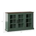 thumbnail image 5 of Twin Star Home 55" Two Tone Sideboard with Window Pane Glass Doors and Adjustable Shelves, 5 of 6