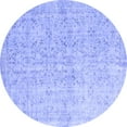 thumbnail image 1 of Ahgly Company Indoor Round Abstract Blue Contemporary Area Rugs, 3' Round, 1 of 4