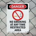 thumbnail image 4 of No Smoking At Any Time OSHA Danger Aluminum Sign 18 Inch x 12 Inch - 10 Pack, 4 of 8