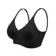thumbnail image 5 of Swuxness Women's Push Up Wireless Bra, Womens Bras, Women Seamless Padded Bra with Back Straps Comfortable Breathable Everyday Wear Bra Black, 36/80B, 5 of 5
