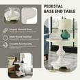thumbnail image 6 of Roundhill Furniture Caesar Traditional Round Pedestal End Table, White, 6 of 8