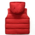 thumbnail image 4 of Boys Jacket,Boys Down Vest Hooded Sleeveless Jacket Warm Insulated Padded Outerwear for Kids Adventures,Winter Jackets for Girls,01 Red,5-6 Years, 4 of 4