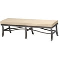 thumbnail image 4 of Hanover Traditions 7-Piece Dining Set in Tan with 5 Chairs, Bench, a 42" x 84" Glass-Top Table, and an 11 Ft. Umbrella with Stand, 4 of 12