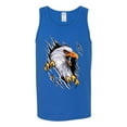 thumbnail image 2 of Torn Ripped Eagle Claws Animal Lover Mens Graphic Tank Top, Royal, 3XL, 2 of 3