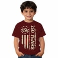 thumbnail image 2 of Bainana Kids Boys Patriotic Shirts USA Flag Print Short Sleeve Crew Neck Tops Boys 4th Of July Relaxed Fit Celebrate 250 Years Anniversary Graphic Tees Size 2-3 Years, 2 of 4