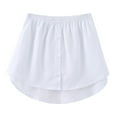 thumbnail image 4 of Inevnen Women's Layering Fake Top Lower Sweep Skirt Cotton Half-Length Shirt Extender, 4 of 4