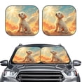 thumbnail image 2 of Sikiie Sunshine Golden Cloud Dog Print Foldable Car Windshield Sun Visor, Car Window Sunshade Suitable for Sedan, SUV and Truck Car Accessories-Medium, 2 of 6
