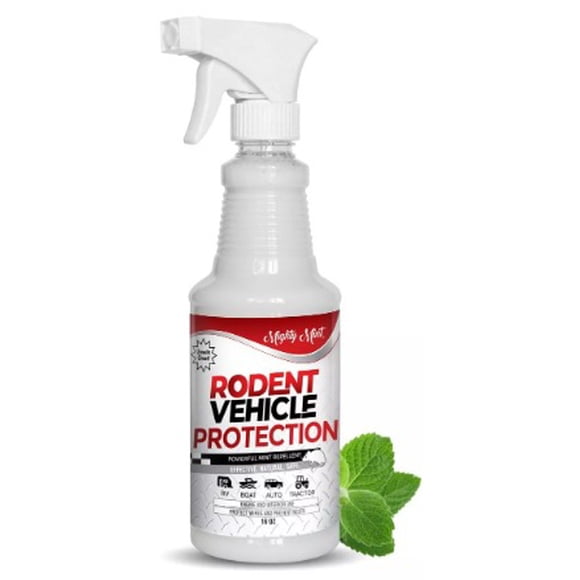 Mighty Mint Spray repelente de roedores para motores de vehículos e interiores, coches, camiones, caravanas y barcos