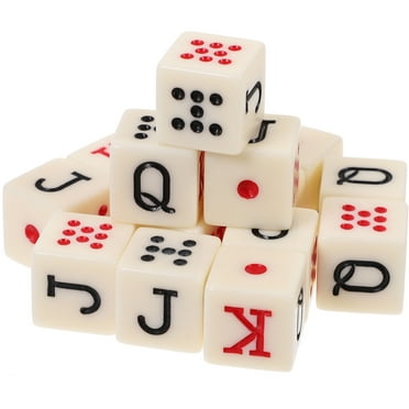 WHAMVOX Acrylic Wearresistant Dice Set for Kids Party Games and Board Game Fun 15Pcs