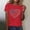Red, variant on 4th of July Shirts for Women: American Flag Tee USA Red White Blue Top Patriotic Crew Neck T Shirt