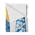 thumbnail image 2 of Surf Soft Flannel Fleece Throw Blanket, Ornate Colorful Surfboards Vocation Fun Water Sports Moving Waves Lifestyle, Cozy Plush for Indoor and Outdoor Use, 50" x 70", Blue Orange Yellow, by Ambesonne, 2 of 5
