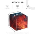 thumbnail image 2 of Honeii 's Red And Blue Fire for Leather Square Tissue Box Cover Holder: A Stylish Organizer for Tabletops, Bathrooms, Cars & Offices, 2 of 5