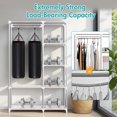 thumbnail image 6 of BAOKALER Ready-to-Use Green Portable Closet:6 Shelves,1 Hanging Rod&4 Side Pockets–Perfect for Bedrooms,Living Rooms,Cloakrooms,Garages, Dorms&Apartments, 6 of 11