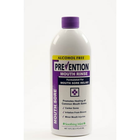 Prevention Mouth Sore 16 oz, Mouth Rinse. Mouth Sore Relief. Mint (Best Mouthwash For Sore Throat)