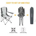 thumbnail image 6 of KingCamp Lightweight Foldable Outdoor Camping Chair, 2 Pack, Black/Grey, 6 of 12
