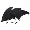 thumbnail image 1 of FONDOTIN 3Set Surfboard Center Fin Clip On Design for Paddleboarding Control Black Nylon, 1 of 6