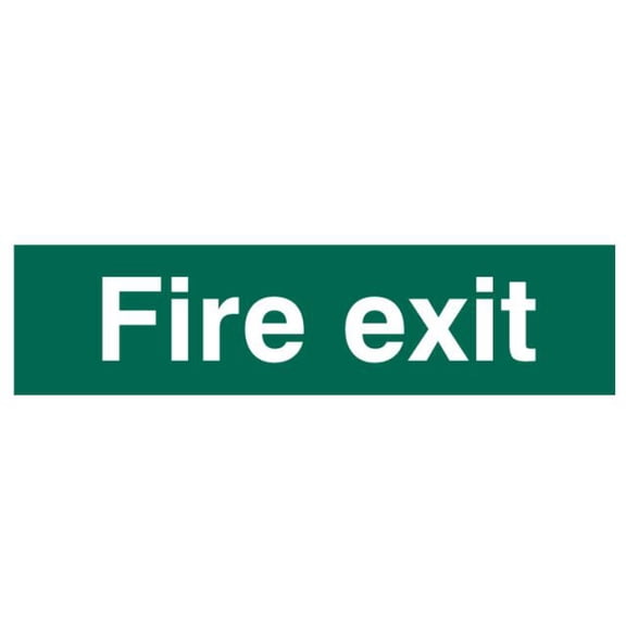 Scan - Fire Exit Text Only - PVC 200 x 50mm