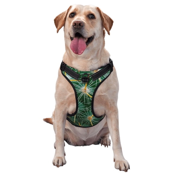 Vsdgher Thorns Of Macro Cactus Dog Harness, No-Pull Pet Harness, Dog Vest, Pet Vest for Small to Large Dogs-