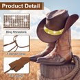 thumbnail image 3 of 6 PCS Banda de Sombrero de Rhinestone Cinturones de Sombrero Brillantes para Mujeres Hombres Gorras Sombrero de Vaquero (Plata), 3 of 7
