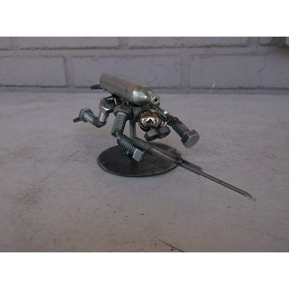 Scuba Diver Metal Bolt Figurine