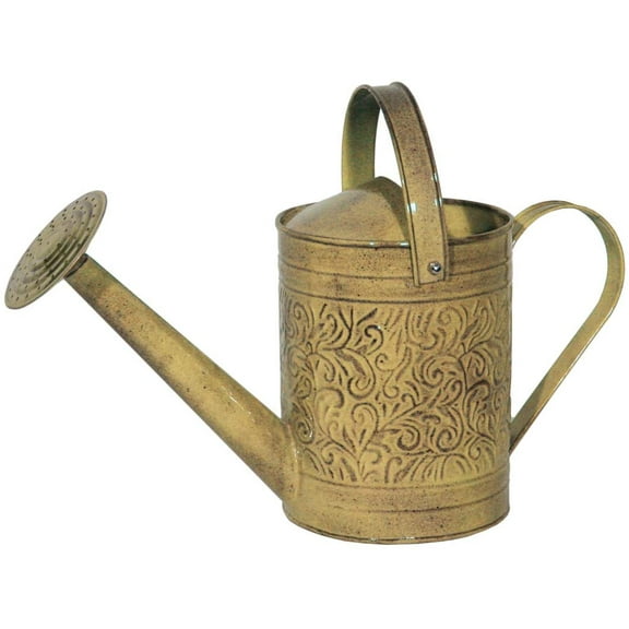 Robert Allen Home & Garden Metal Embossed Watering Can, Topaz, 1 Gallon