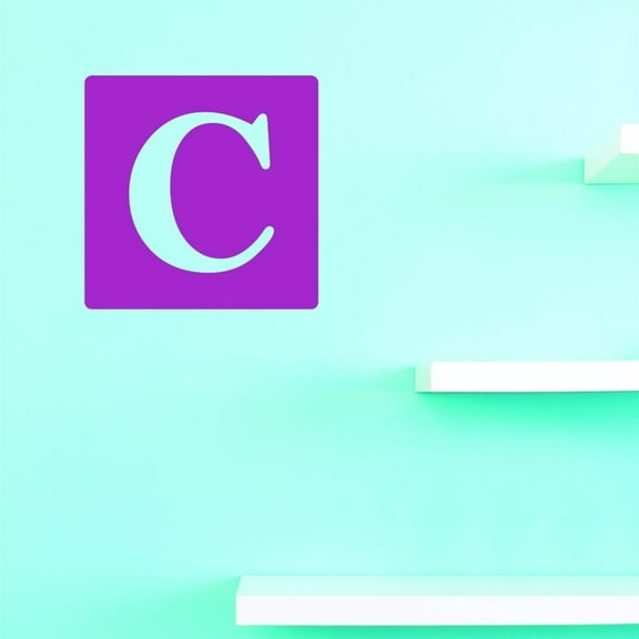 Custom Decals Alphabet Letter C Wall Art Size: 12 X 12 Inches Color: Multi