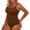 C518/Brown, variant on Womens One Piece Swimsuit Ribbed Casual Pleated Swimsuit Plus Size Bathing Tankini Swimwear For Beach Pool Swim Suits 2026