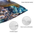 thumbnail image 3 of Pofeuu Sea Turtle Swims Print Double-sided plush pillowcase Square Throw Pillow Covers Pillows Cover for Living Room Bedroom Sofa Couch Cushion Cover（No pillow core）-16"x16", 3 of 7