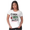 thumbnail image 3 of Funny Christmas Candy Lights Poles Womens Slim Fit Graphic Tee Brisco Brands S, 3 of 5