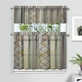 thumbnail image 3 of Aesthetic Earthy Kitchen Curtains 3 Piece Set - Bohemian Style Tier & Valance for Caf Windows, 3 of 3