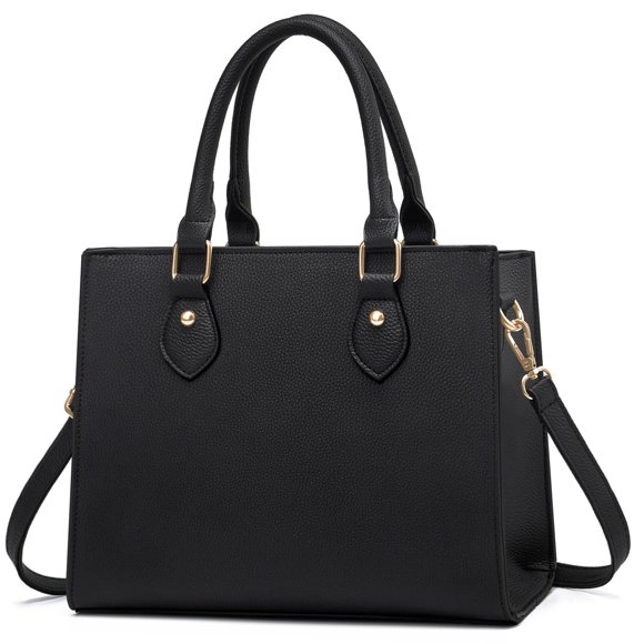 Bolso de mano CHICAROUSAL bandolera para mujer, piel sintética, negro