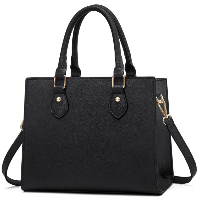 Bolso de mano CHICAROUSAL bandolera para mujer, piel sintética, negro