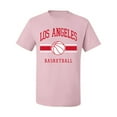 thumbnail image 2 of Wild Bobby City of Los Angeles LAR Basketball Fantasy Fan Sports Men's T-Shirt, Light Pink, Medium, 2 of 5